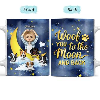 Woof You To The Moon Custom Mug - Gift for Dog Lovers - Thegiftio UK
