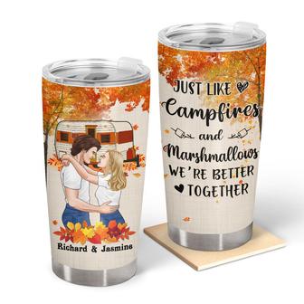 Camping Couple We're Better Together Custom Tumbler - Thegiftio UK