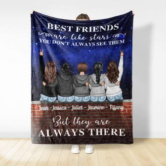Like Stars - Gift For Besties, Best Friends, BFF - Personalized Custom Fleece Blanket - Thegiftio UK