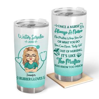 Water Scrubs And Rubber Gloves Custom Tumbler - Nurse Gift - Thegiftio UK