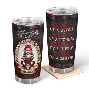 Sugar Skull Soul Of A Witch Custom Tumbler - Gift for Women - Thegiftio UK
