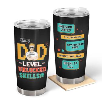 Dad Grandpa Level Unlocked Personalized Tumbler - For Dad - Thegiftio UK