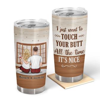Touch Your Butt Personalized Tumbler - Gift for Couples - Thegiftio UK