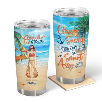 Beach Girl Classy Sassy Personalized Tumbler - Gift for Her - Thegiftio UK