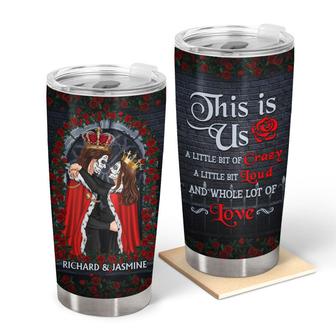 A Little Bit Of Crazy Sugar Skull Custom Tumbler - Thegiftio UK