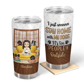 Too Peopley Out There Chibi Custom Tumbler - Dog Lovers Gift - Thegiftio UK