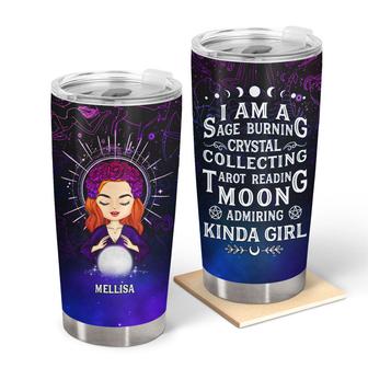 Moon Admiring Kinda Girl Witch Custom Tumbler - Gift for Her - Thegiftio UK