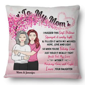 Mother Daughter I Hug This Soft Pillow - Custom Gift for Mom - Thegiftio UK