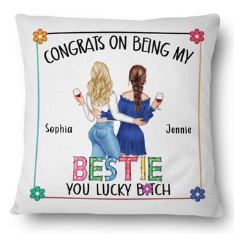 Bestie Back Side Congrats Personalized Pillow - Bestie Gift - Thegiftio UK