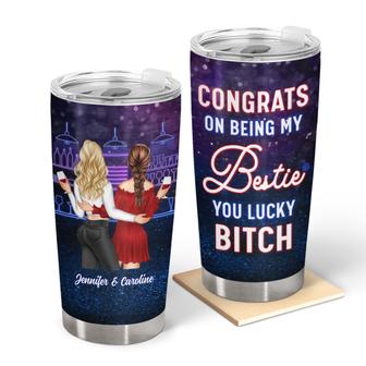 Bestie Backside Glitter Personalized Tumbler - Bestie Gift - Thegiftio UK