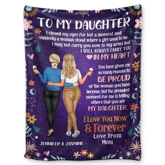 Daughter Closed My Eyes For A Momment - Gift For Daughter - Personalized Fleece Blanket, Sherpa Blanket - Thegiftio UK