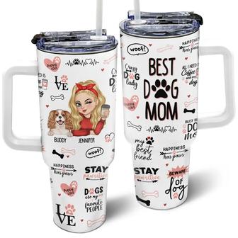 Best Dog Mom Puppy Love Custom Tumbler - Gift for Dog Mom - Thegiftio UK