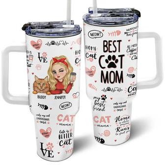 Best Cat Mom Kitten Love Custom Tumbler - Gift for Cat Moms - Thegiftio UK