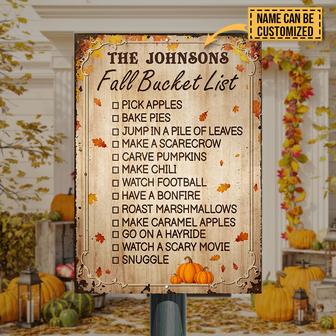 Fall Bucket List Custom Classic Metal Sign - Autumn Gift - Thegiftio UK