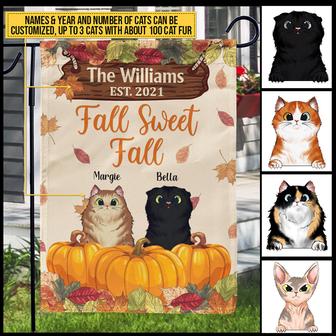 Fall Sweet Fall Custom Garden Flag - Gift for Cat Lovers - Thegiftio UK
