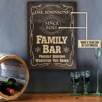 Family Bar Decor Serving Whatever You Bring Custom Metal - Thegiftio UK