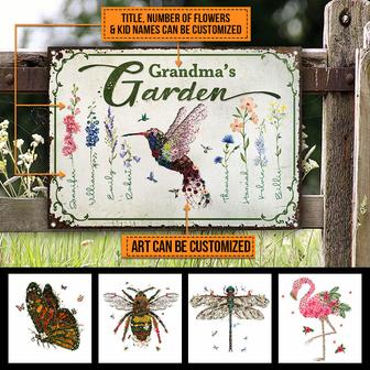 Family Garden Floral Art Custom Metal Sign - Gift for Family - Thegiftio UK