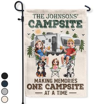 Family Campsite Making Memories Custom Flag - Family Gift - Thegiftio UK