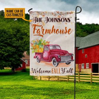 Farm Autumn Welcome Personalized Flag - Fall Season Gift - Thegiftio UK
