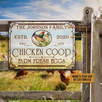 Farm Chicken Coop Fresh Eggs Custom Metal Sign - Farm Gift - Thegiftio UK