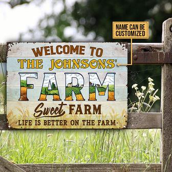 Farm Sweet Farm Custom Metal Sign - Gift for Farmers - Thegiftio UK