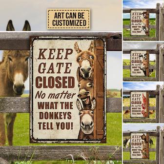 Keep Gate Closed Personalized Metal Sign - Gift for Farmers - Thegiftio UK