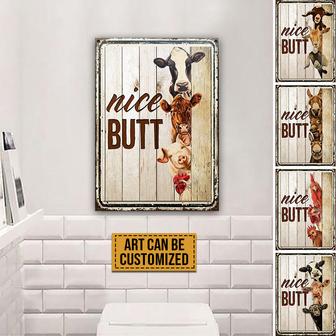 Farm Nice Butt Personalized Metal Sign - Gift for Friends - Thegiftio UK