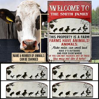 Farm This Property Is A Farm Make Noise Custom Metal Sign - Thegiftio UK