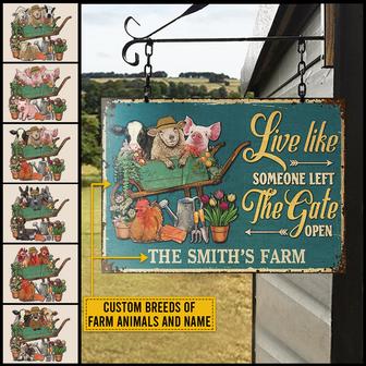 Farmhouse Live Left The Gate Open Custom Metal Sign - Gift - Thegiftio UK