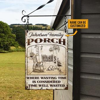 Farmhouse Porch Time Well Wasted Custom Metal Sign - Gift - Thegiftio UK