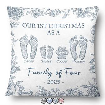 First Christmas As A Family Personalized Pillow - Gift - Thegiftio UK