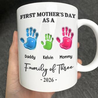 First Father's Day As A Family Of Four Custom Mug - Thegiftio UK