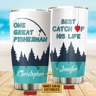 Fishing Couple Custom Tumbler - Gift for Anniversary - Thegiftio UK