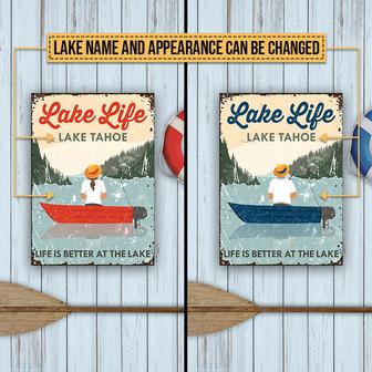 Fishing Lake Life Custom Metal Sign - Gift for Fishermen - Thegiftio UK