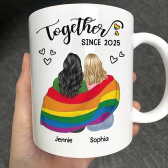 Flag Together Since Personalized Mug - Gift for Couples - Thegiftio UK