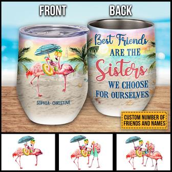 Flamingo Bestie Choose For Ourselves Custom Wine Tumbler - Thegiftio UK