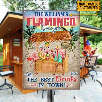Flamingo Lounge Best Drinks Custom Metal Sign - Gift for All - Thegiftio UK