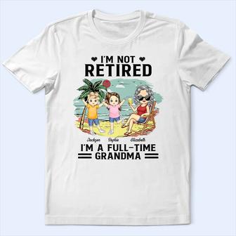 Full-Time Grandma Beach View Custom T-Shirt - Gift for Her - Thegiftio UK