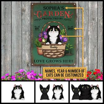 Garden Fresh Produce Plants Protected By Cat Custom Metal - Thegiftio UK