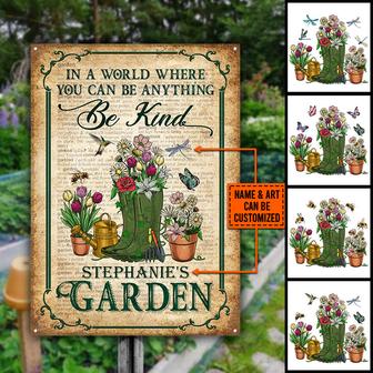 Be Kind Personalized Metal Sign - Gift for Gardeners - Thegiftio UK