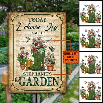 Today I Choose Joy Custom Metal Sign - Gift for Gardeners - Thegiftio UK