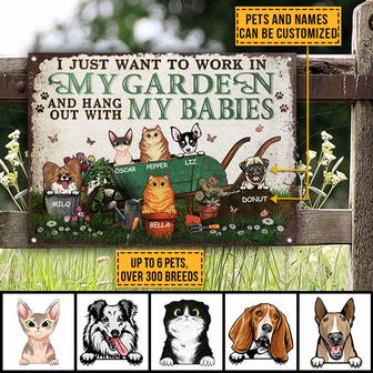 Garden Pet Cat Dog Custom Metal Sign - Gift for Plant Lovers - Thegiftio UK