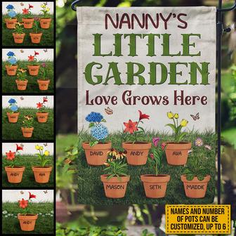 Gardening Grandma Little Garden Custom Flag - Grandma Gift - Thegiftio UK
