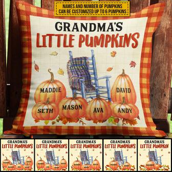 Grandparents Little Pumpkins Custom Pillow - Gift for Family - Thegiftio UK