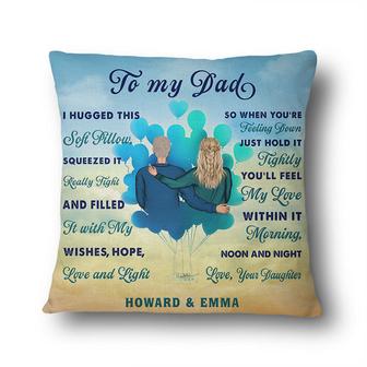 I Hugged This Soft Personalized Pillow - Gift For Father - Thegiftio UK
