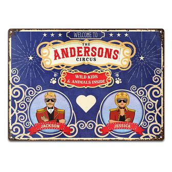 Welcome To Our Circus Custom Metal Sign - Gift for Couples - Thegiftio UK