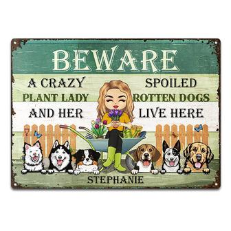 Gardening Crazy Plant Lady Personalized Metal Sign - Gift - Thegiftio UK