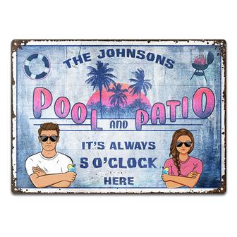 Always 5 O'clock Personalized Metal Sign - Gift for Friends - Thegiftio UK