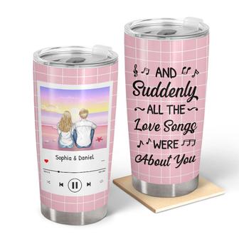 All The Love Songs Personalized Tumbler - Gift for Couples - Thegiftio UK