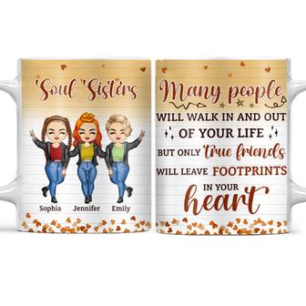 Only True Friends Will Leave Footprints Personalized Mug - Thegiftio UK